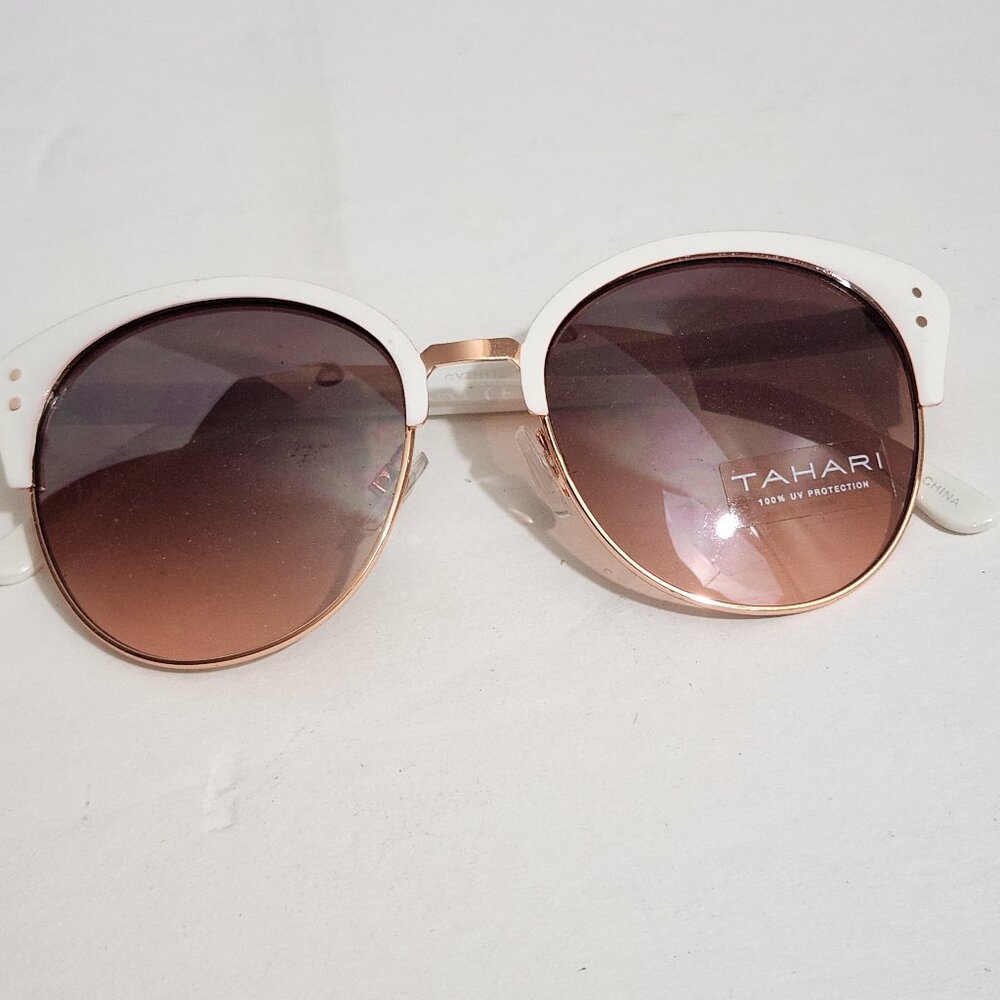 Tahari White Rosegold Sunglasses